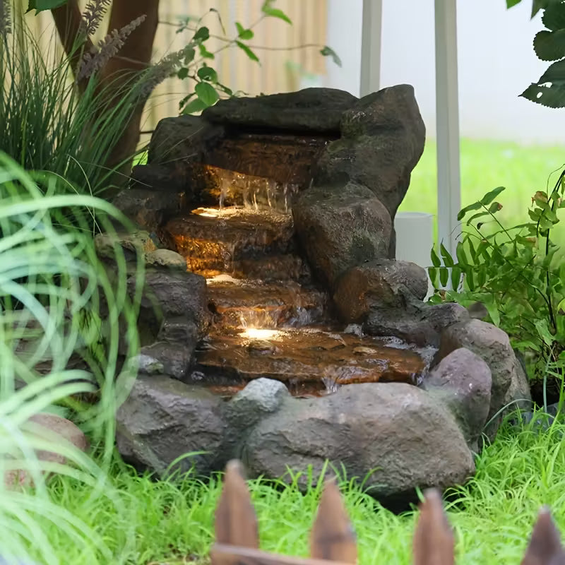 Long Outdoor Garden Fountain Waterfall