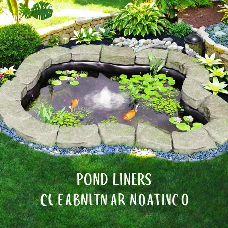 Mil Black Flexible LLDPE Pond Liner, Backyard Pond