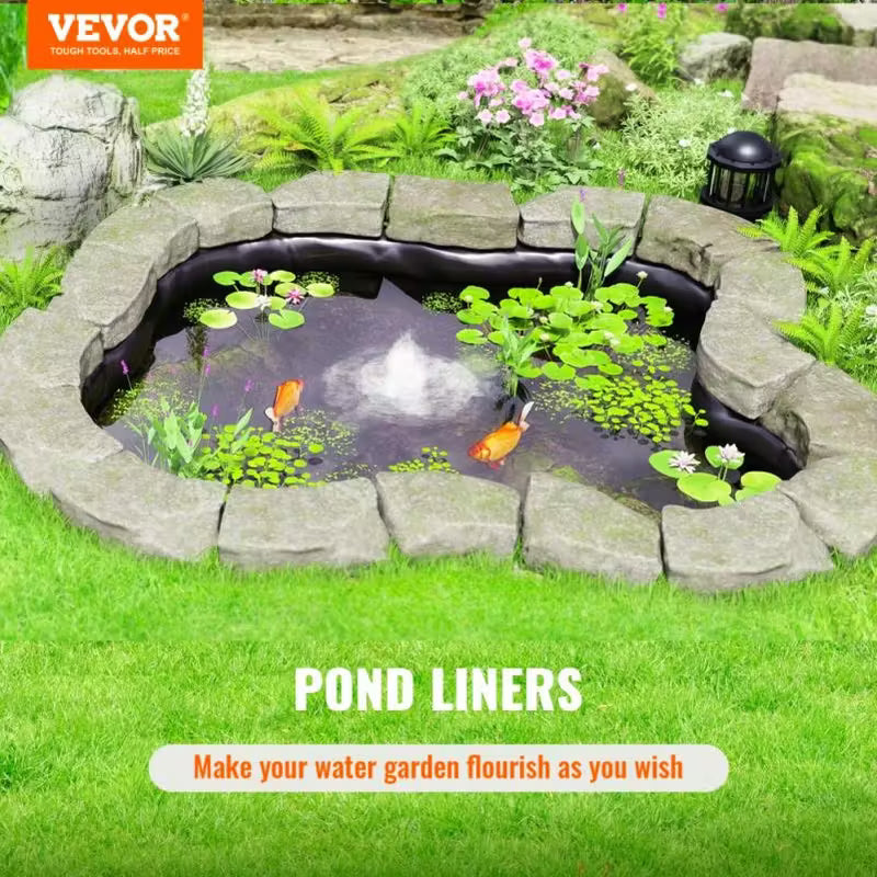 Mil Black Flexible LLDPE Pond Liner, Backyard Pond
