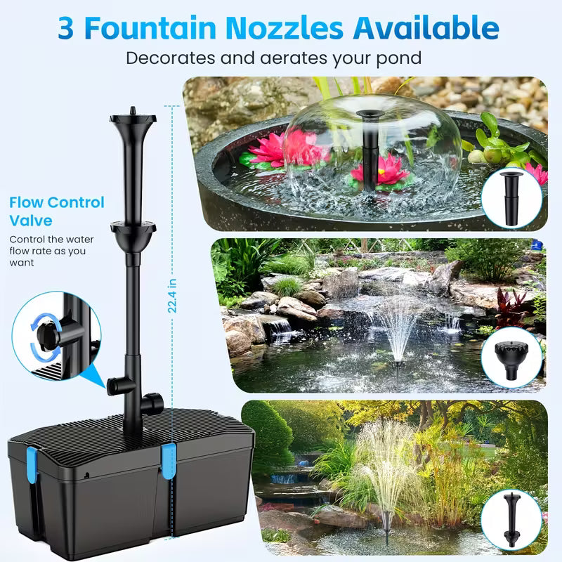 Pond Filter with Fountain Pump Kits