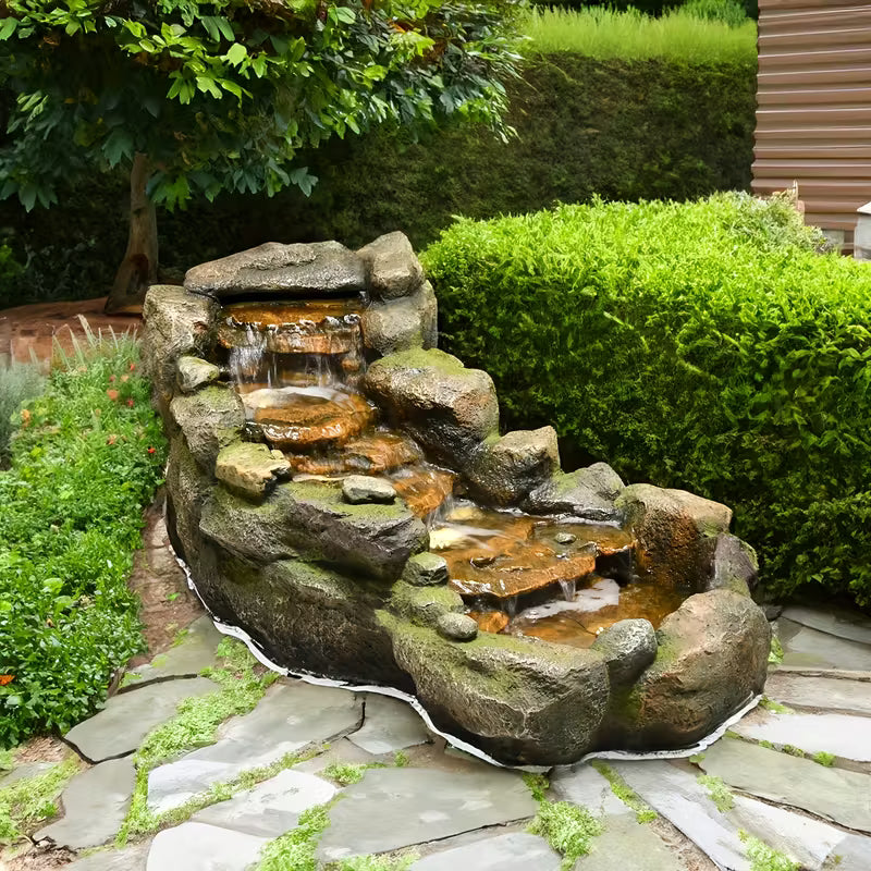 Long Outdoor Garden Fountain Waterfall